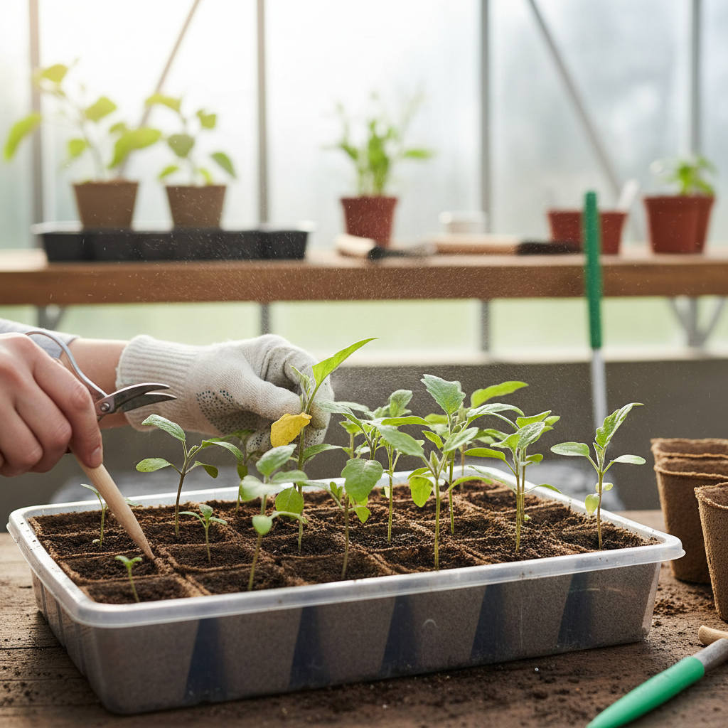 Baklažanų Daigų Priežiūra po Sėjos