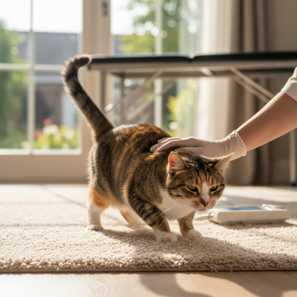 Ką daryti, jei sterilizuota katė rodo rujos požymius?