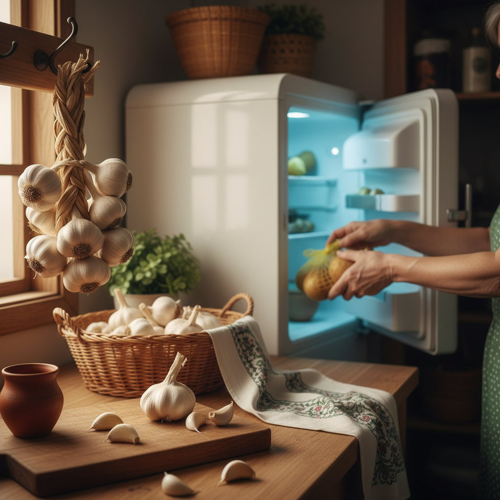 Kodėl česnakai nemėgsta šaldytuvo ir močiučių patarimai