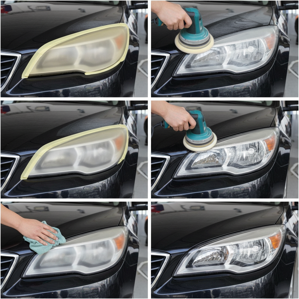 Žibintų poliravimo eiga: žingsnis po žingsnio instrukcija