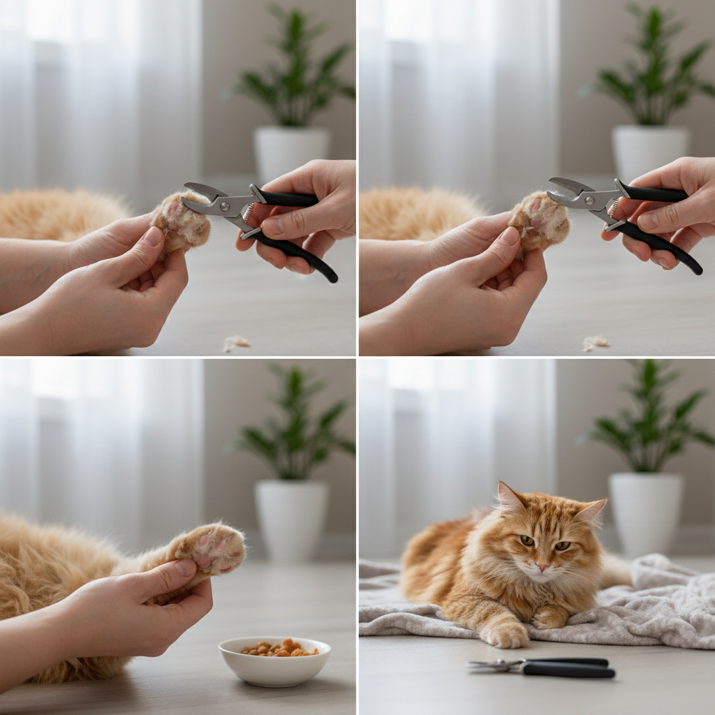 Žingsnis po žingsnio: kaip teisingai kirpti katės nagus