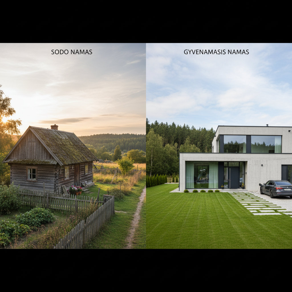 Sodo Namas vs. Gyvenamasis Namas: Esminiai Skirtumai Lietuvoje